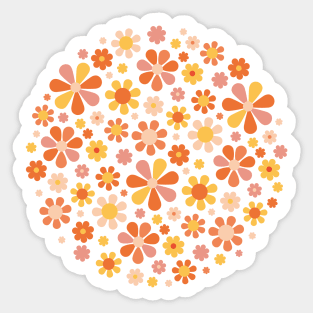 Sunny garden (On orange background) Sticker